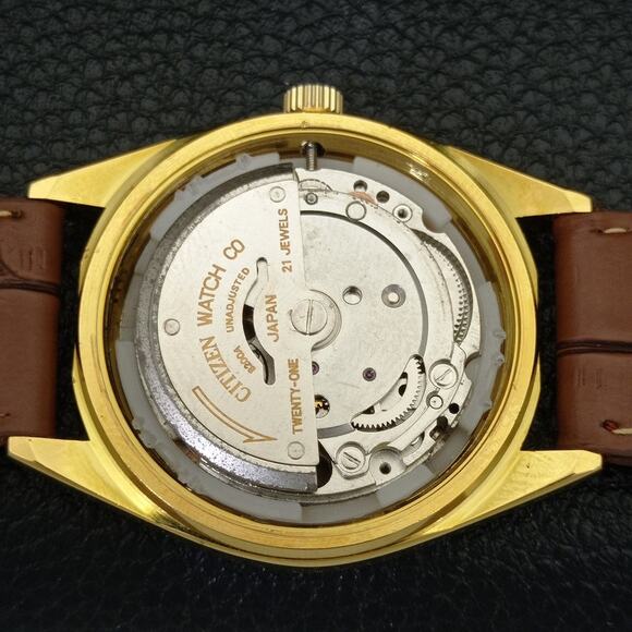 Vintage 1972 Citizen Automatic Mens Gold Watch W/daydate & Silver accents